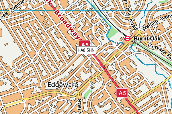 HA8 5HN map - OS VectorMap District (Ordnance Survey) HA8 5HN map - OS VectorMap District (Ordnance Survey)