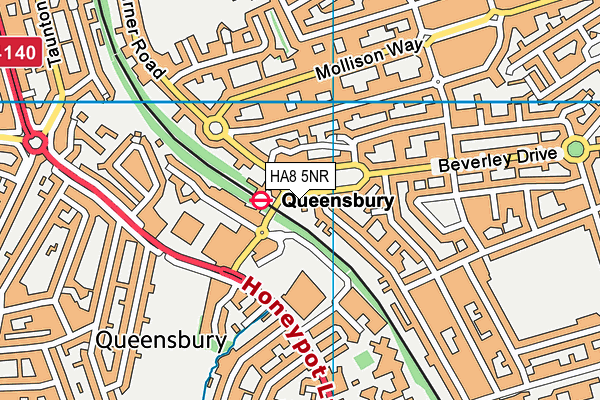 HA8 5NR map - OS VectorMap District (Ordnance Survey) HA8 5NR map - OS VectorMap District (Ordnance Survey)