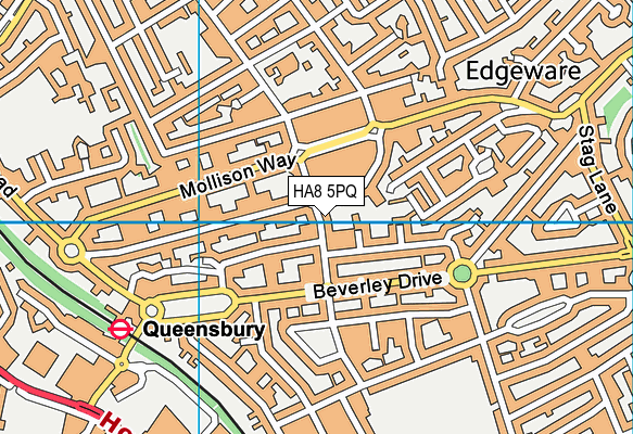 HA8 5PQ map - OS VectorMap District (Ordnance Survey) HA8 5PQ map - OS VectorMap District (Ordnance Survey)