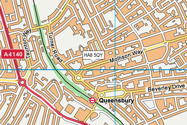 HA8 5QY map - OS VectorMap District (Ordnance Survey) HA8 5QY map - OS VectorMap District (Ordnance Survey)