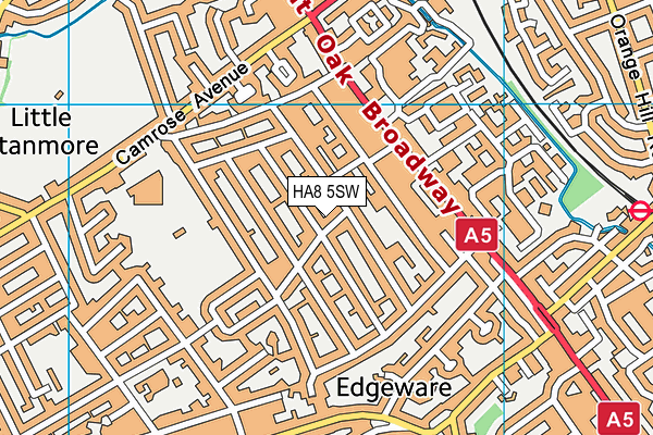 HA8 5SW map - OS VectorMap District (Ordnance Survey) HA8 5SW map - OS VectorMap District (Ordnance Survey)