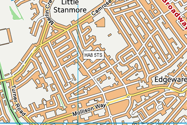 HA8 5TS map - OS VectorMap District (Ordnance Survey) HA8 5TS map - OS VectorMap District (Ordnance Survey)