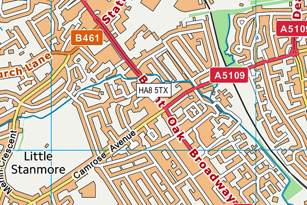 HA8 5TX map - OS VectorMap District (Ordnance Survey) HA8 5TX map - OS VectorMap District (Ordnance Survey)