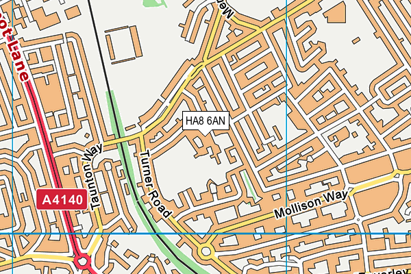 HA8 6AN map - OS VectorMap District (Ordnance Survey) HA8 6AN map - OS VectorMap District (Ordnance Survey)
