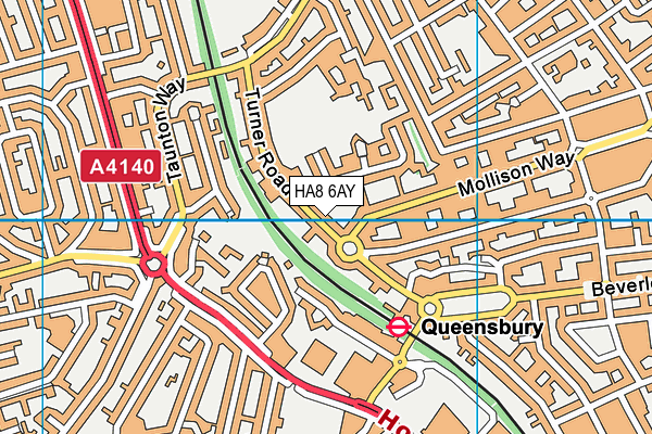 HA8 6AY map - OS VectorMap District (Ordnance Survey) HA8 6AY map - OS VectorMap District (Ordnance Survey)
