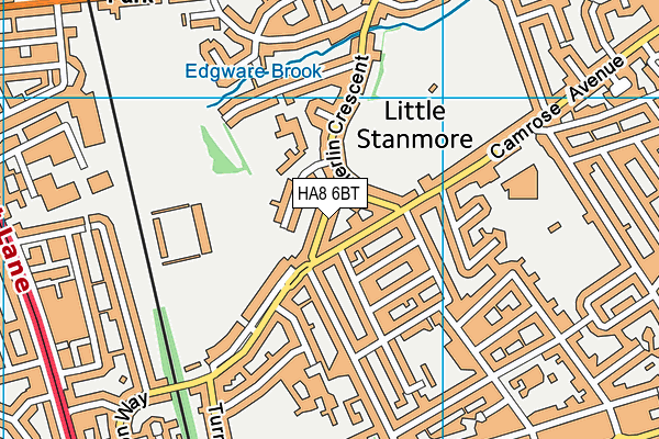 HA8 6BT map - OS VectorMap District (Ordnance Survey) HA8 6BT map - OS VectorMap District (Ordnance Survey)