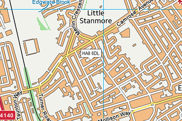 HA8 6DL map - OS VectorMap District (Ordnance Survey) HA8 6DL map - OS VectorMap District (Ordnance Survey)