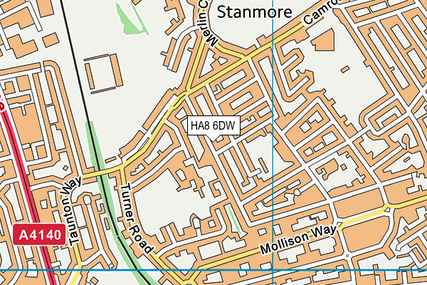 HA8 6DW map - OS VectorMap District (Ordnance Survey) HA8 6DW map - OS VectorMap District (Ordnance Survey)