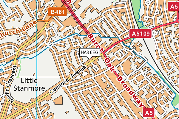 HA8 6EG map - OS VectorMap District (Ordnance Survey) HA8 6EG map - OS VectorMap District (Ordnance Survey)