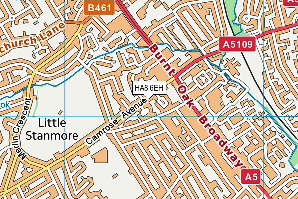 HA8 6EH map - OS VectorMap District (Ordnance Survey) HA8 6EH map - OS VectorMap District (Ordnance Survey)