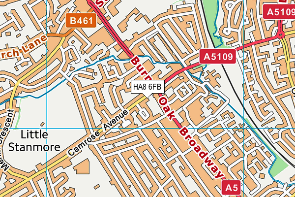 HA8 6FB map - OS VectorMap District (Ordnance Survey) HA8 6FB map - OS VectorMap District (Ordnance Survey)