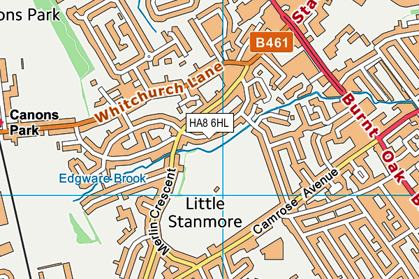 HA8 6HL map - OS VectorMap District (Ordnance Survey)