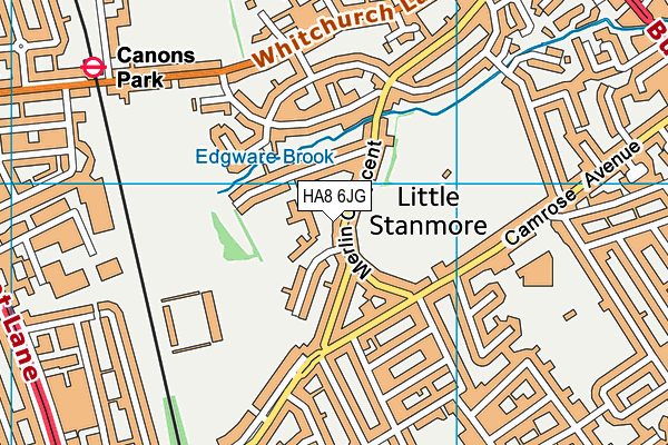 HA8 6JG map - OS VectorMap District (Ordnance Survey) HA8 6JG map - OS VectorMap District (Ordnance Survey)