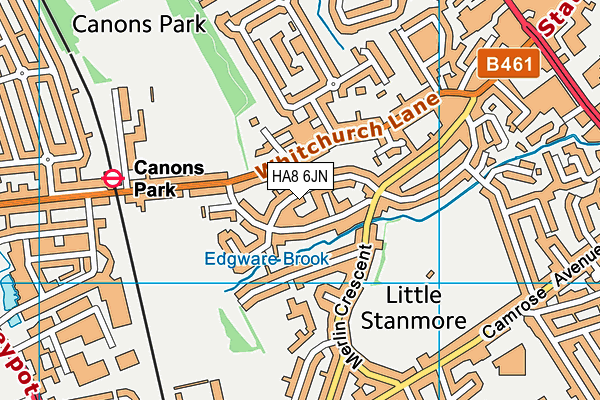HA8 6JN map - OS VectorMap District (Ordnance Survey) HA8 6JN map - OS VectorMap District (Ordnance Survey)