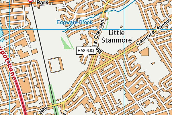HA8 6JQ map - OS VectorMap District (Ordnance Survey) HA8 6JQ map - OS VectorMap District (Ordnance Survey)