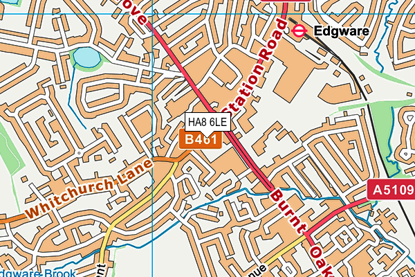 HA8 6LE map - OS VectorMap District (Ordnance Survey)