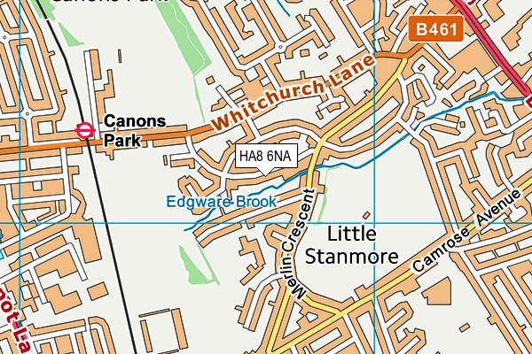 HA8 6NA map - OS VectorMap District (Ordnance Survey)
