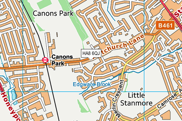 HA8 6QJ map - OS VectorMap District (Ordnance Survey) HA8 6QJ map - OS VectorMap District (Ordnance Survey)