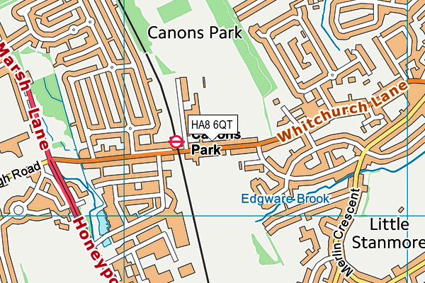 HA8 6QT map - OS VectorMap District (Ordnance Survey) HA8 6QT map - OS VectorMap District (Ordnance Survey)