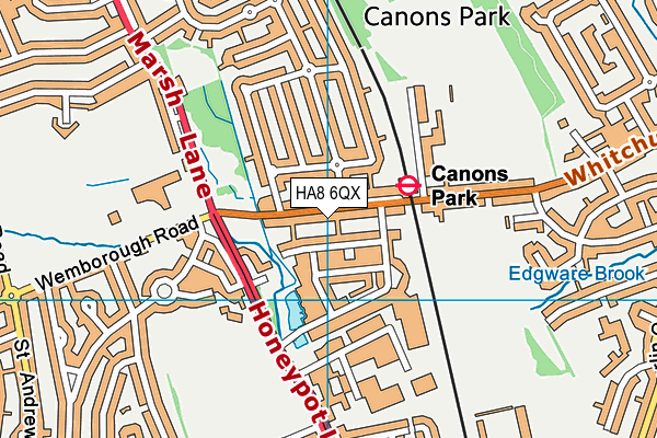 HA8 6QX map - OS VectorMap District (Ordnance Survey) HA8 6QX map - OS VectorMap District (Ordnance Survey)