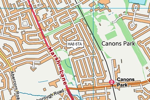 HA8 6TA map - OS VectorMap District (Ordnance Survey) HA8 6TA map - OS VectorMap District (Ordnance Survey)
