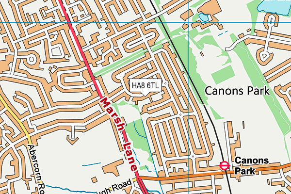 HA8 6TL map - OS VectorMap District (Ordnance Survey) HA8 6TL map - OS VectorMap District (Ordnance Survey)
