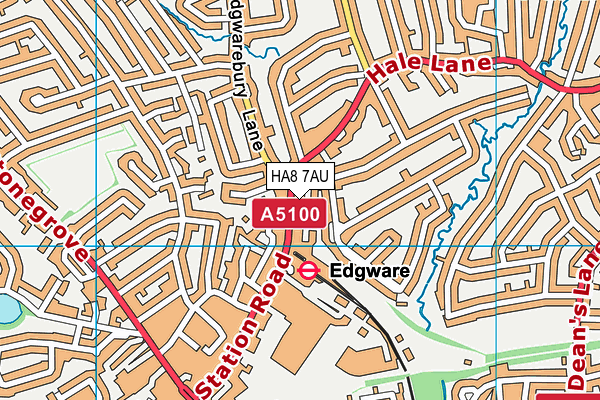 HA8 7AU map - OS VectorMap District (Ordnance Survey) HA8 7AU map - OS VectorMap District (Ordnance Survey)