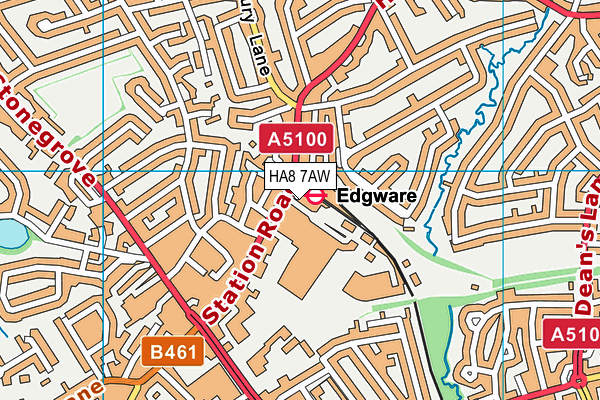 HA8 7AW map - OS VectorMap District (Ordnance Survey) HA8 7AW map - OS VectorMap District (Ordnance Survey)