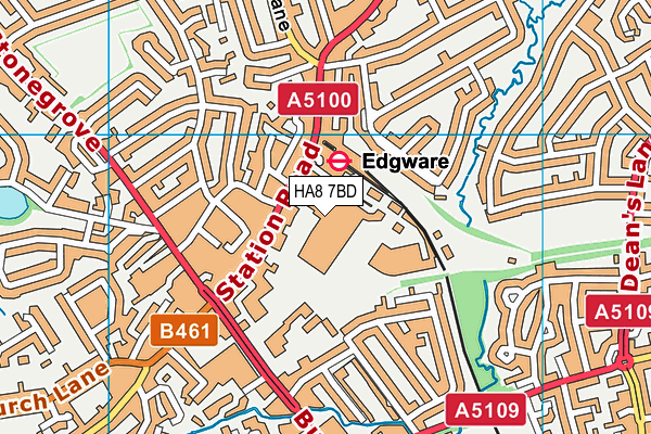 HA8 7BD map - OS VectorMap District (Ordnance Survey) HA8 7BD map - OS VectorMap District (Ordnance Survey)