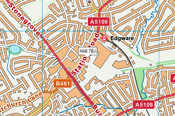 HA8 7BJ map - OS VectorMap District (Ordnance Survey) HA8 7BJ map - OS VectorMap District (Ordnance Survey)