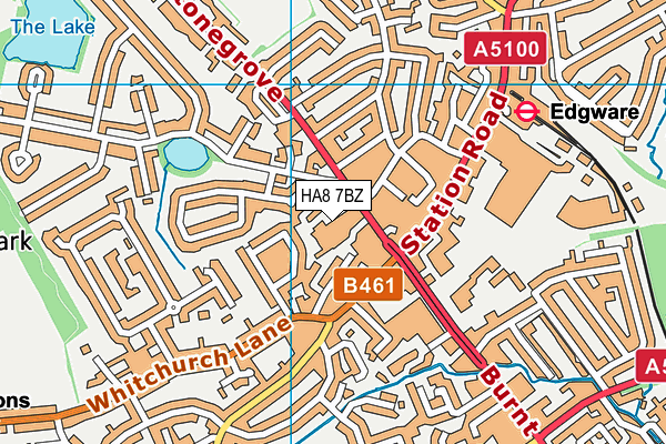 HA8 7BZ map - OS VectorMap District (Ordnance Survey) HA8 7BZ map - OS VectorMap District (Ordnance Survey)