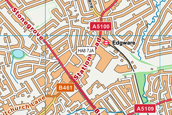 HA8 7JA map - OS VectorMap District (Ordnance Survey) HA8 7JA map - OS VectorMap District (Ordnance Survey)