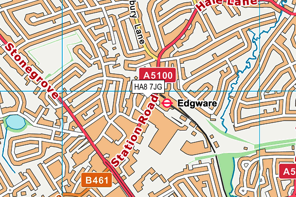 HA8 7JG map - OS VectorMap District (Ordnance Survey) HA8 7JG map - OS VectorMap District (Ordnance Survey)