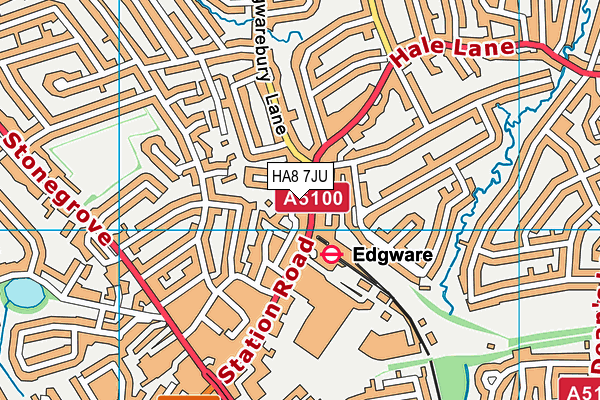 HA8 7JU map - OS VectorMap District (Ordnance Survey) HA8 7JU map - OS VectorMap District (Ordnance Survey)