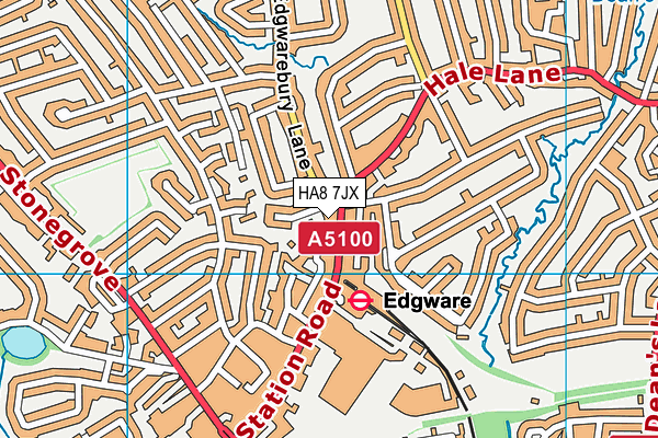 HA8 7JX map - OS VectorMap District (Ordnance Survey) HA8 7JX map - OS VectorMap District (Ordnance Survey)