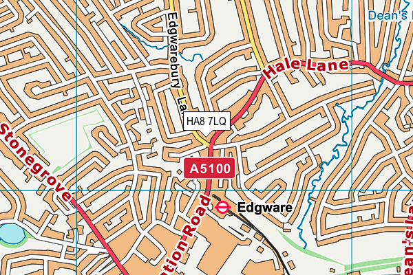 HA8 7LQ map - OS VectorMap District (Ordnance Survey) HA8 7LQ map - OS VectorMap District (Ordnance Survey)