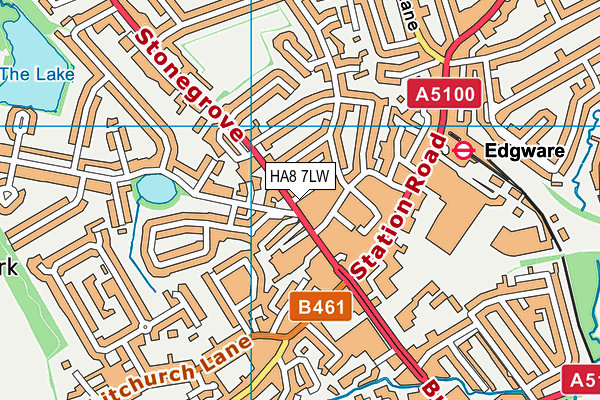 HA8 7LW map - OS VectorMap District (Ordnance Survey) HA8 7LW map - OS VectorMap District (Ordnance Survey)