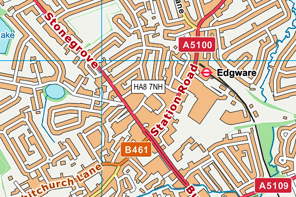HA8 7NH map - OS VectorMap District (Ordnance Survey)