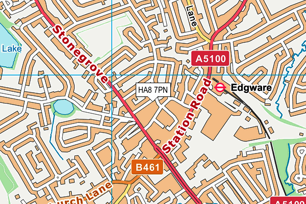 HA8 7PN map - OS VectorMap District (Ordnance Survey) HA8 7PN map - OS VectorMap District (Ordnance Survey)