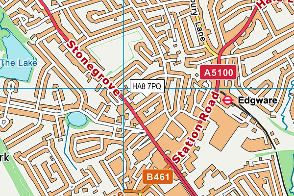 HA8 7PQ map - OS VectorMap District (Ordnance Survey) HA8 7PQ map - OS VectorMap District (Ordnance Survey)