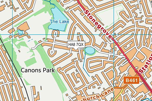 HA8 7QX map - OS VectorMap District (Ordnance Survey) HA8 7QX map - OS VectorMap District (Ordnance Survey)
