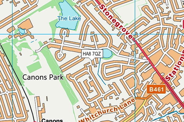 HA8 7QZ map - OS VectorMap District (Ordnance Survey) HA8 7QZ map - OS VectorMap District (Ordnance Survey)