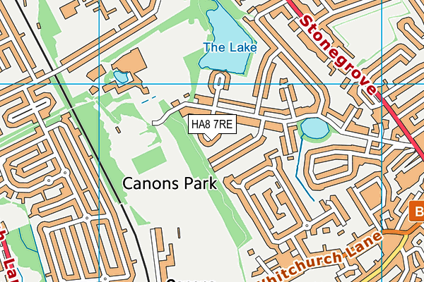 HA8 7RE map - OS VectorMap District (Ordnance Survey) HA8 7RE map - OS VectorMap District (Ordnance Survey)