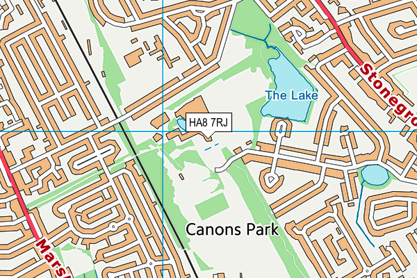 HA8 7RJ map - OS VectorMap District (Ordnance Survey) HA8 7RJ map - OS VectorMap District (Ordnance Survey)