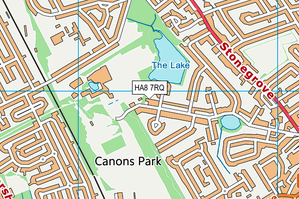 HA8 7RQ map - OS VectorMap District (Ordnance Survey) HA8 7RQ map - OS VectorMap District (Ordnance Survey)