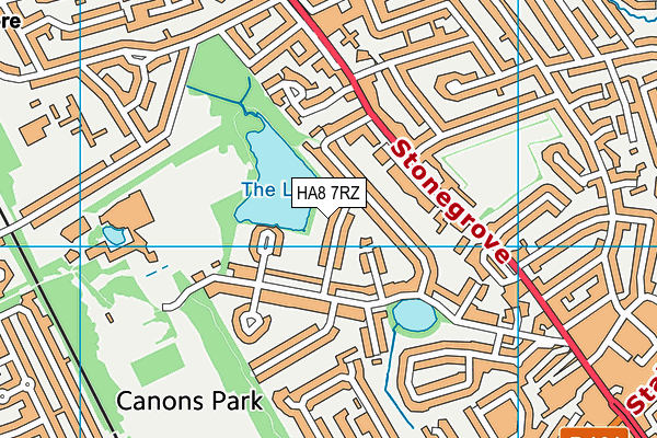 HA8 7RZ map - OS VectorMap District (Ordnance Survey) HA8 7RZ map - OS VectorMap District (Ordnance Survey)
