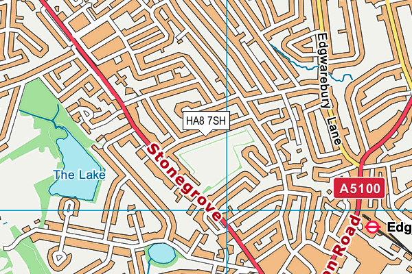 HA8 7SH map - OS VectorMap District (Ordnance Survey) HA8 7SH map - OS VectorMap District (Ordnance Survey)