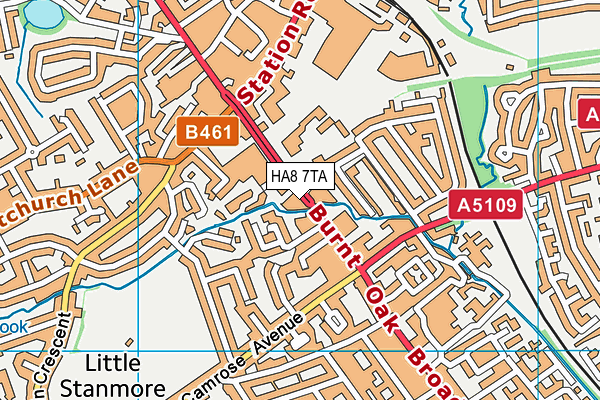HA8 7TA map - OS VectorMap District (Ordnance Survey) HA8 7TA map - OS VectorMap District (Ordnance Survey)