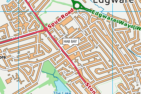 HA8 8AY map - OS VectorMap District (Ordnance Survey) HA8 8AY map - OS VectorMap District (Ordnance Survey)