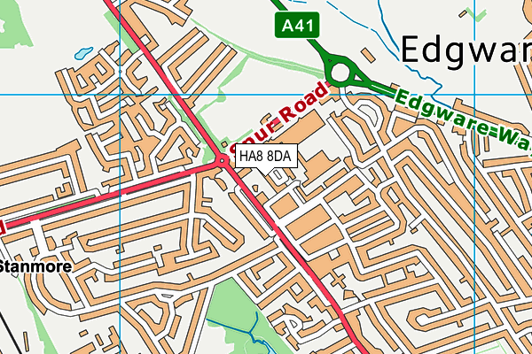 HA8 8DA map - OS VectorMap District (Ordnance Survey) HA8 8DA map - OS VectorMap District (Ordnance Survey)